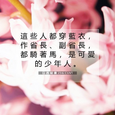 Picture 07 - 以 西 結 書 23:6 CUVT - 這 些 人 都 穿 藍 衣 ， 作 省 長 、 - Bible Verse Picture