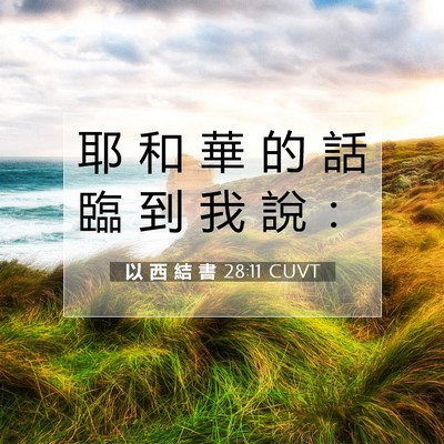 Picture 07 - 以 西 結 書 28:11 CUVT - 耶 和 華 的 話 臨 到 我 說 - Bible Verse Picture