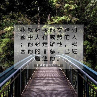 Picture 07 - 以 西 結 書 31:11 CUVT - 我 就 必 將 他 交 給 列 國 中 大 有 - Bible Verse Picture
