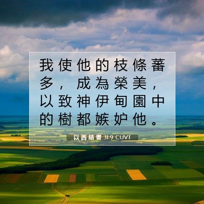 Picture 07 - 以 西 結 書 31:9 CUVT - 我 使 他 的 枝 條 蕃 多 ， 成 為 榮 - Bible Verse Picture