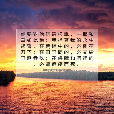 Picture 07 - 以 西 結 書 33:27 CUVT - 你 要 對 他 們 這 樣 說 ， 主 耶 和 - Bible Verse Picture