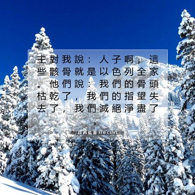 Picture 07 - 以 西 結 書 37:11 CUVT - 主 對 我 說 ： 人 子 啊 ， 這 些 骸 - Bible Verse Picture
