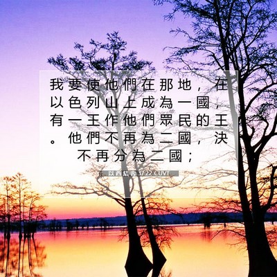 Picture 07 - 以 西 結 書 37:22 CUVT - 我 要 使 他 們 在 那 地 ， 在 以 色 - Bible Verse Picture