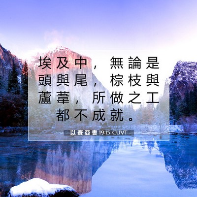 Picture 07 - 以 賽 亞 書 19:15 CUVT - 埃 及 中 ， 無 論 是 頭 與 尾 ， 棕 - Bible Verse Picture
