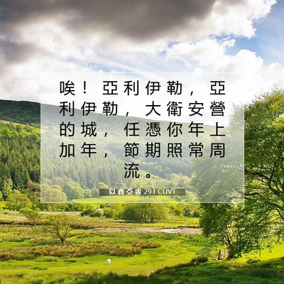 Picture 07 - 以 賽 亞 書 29:1 CUVT - 唉 ！ 亞 利 伊 勒 ， 亞 利 伊 勒 ， - Bible Verse Picture