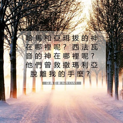 Picture 07 - 以 賽 亞 書 36:19 CUVT - 哈 馬 和 亞 珥 拔 的 神 在 哪 裡 呢 - Bible Verse Picture