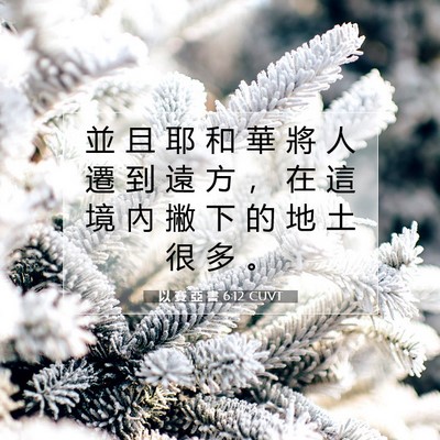 Picture 07 - 以 賽 亞 書 6:12 CUVT - 並 且 耶 和 華 將 人 遷 到 遠 方 ， - Bible Verse Picture