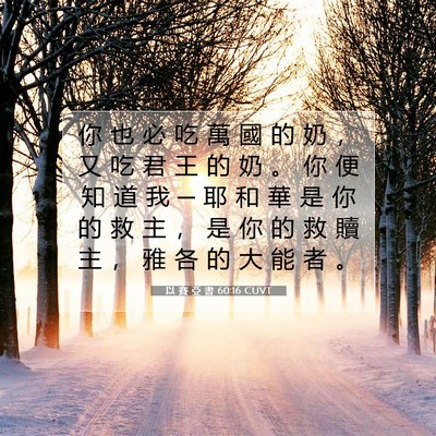 Picture 07 - 以 賽 亞 書 60:16 CUVT - 你 也 必 吃 萬 國 的 奶 ， 又 吃 君 - Bible Verse Picture