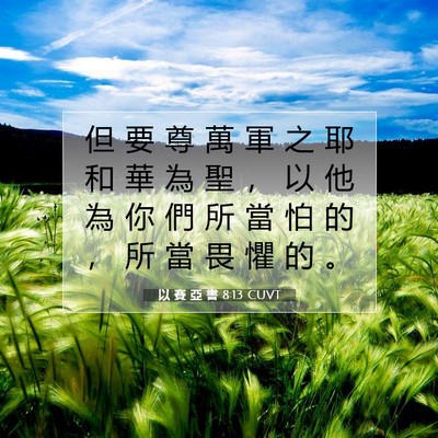 Picture 07 - 以 賽 亞 書 8:13 CUVT - 但 要 尊 萬 軍 之 耶 和 華 為 聖 ， - Bible Verse Picture