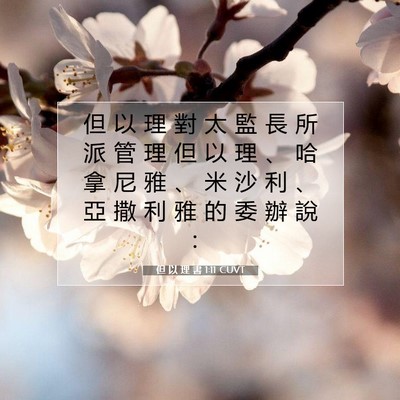 Picture 07 - 但 以 理 書 1:11 CUVT - 但 以 理 對 太 監 長 所 派 管 理 但 - Bible Verse Picture