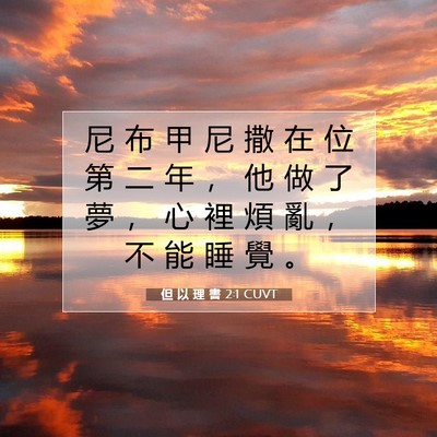 Picture 07 - 但 以 理 書 2:1 CUVT - 尼 布 甲 尼 撒 在 位 第 二 年 ， 他 - Bible Verse Picture