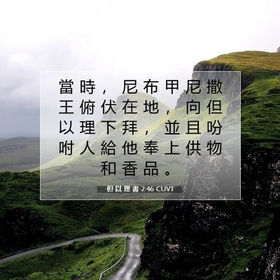 Picture 07 - 但 以 理 書 2:46 CUVT - 當 時 ， 尼 布 甲 尼 撒 王 俯 伏 在 - Bible Verse Picture