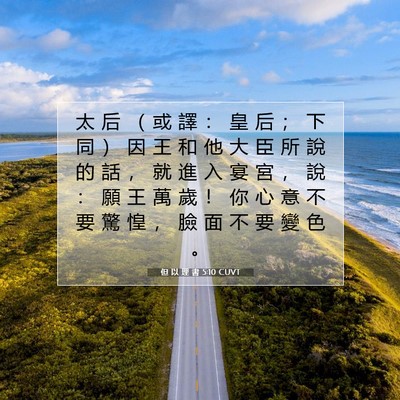 Picture 07 - 但 以 理 書 5:10 CUVT - 太 后 （ 或 譯 ： 皇 后 ； 下 同 ） - Bible Verse Picture