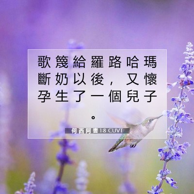 Picture 07 - 何 西 阿 書 1:8 CUVT - 歌 篾 給 羅 路 哈 瑪 斷 奶 以 後 ， - Bible Verse Picture