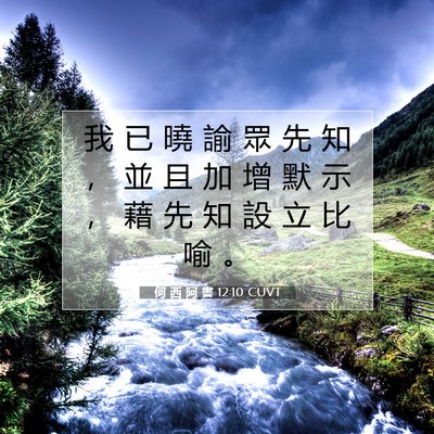 Picture 07 - 何 西 阿 書 12:10 CUVT - 我 已 曉 諭 眾 先 知 ， 並 且 加 增 - Bible Verse Picture
