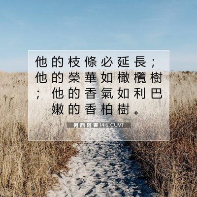 Picture 07 - 何 西 阿 書 14:6 CUVT - 他 的 枝 條 必 延 長 ； 他 的 榮 華 - Bible Verse Picture