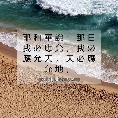Picture 07 - 何 西 阿 書 2:21 CUVT - 耶 和 華 說 ： 那 日 我 必 應 允 ， - Bible Verse Picture