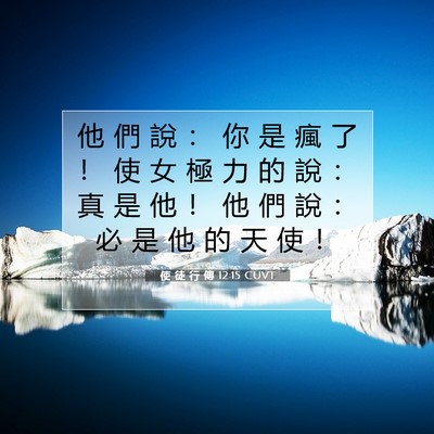 Picture 07 - 使 徒 行 傳 12:15 CUVT - 他 們 說 ： 你 是 瘋 了 ！ 使 女 極 - Bible Verse Picture
