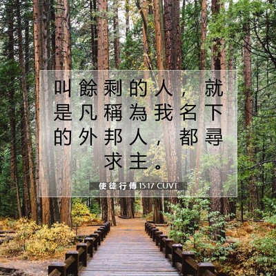 Picture 07 - 使 徒 行 傳 15:17 CUVT - 叫 餘 剩 的 人 ， 就 是 凡 稱 為 我 - Bible Verse Picture
