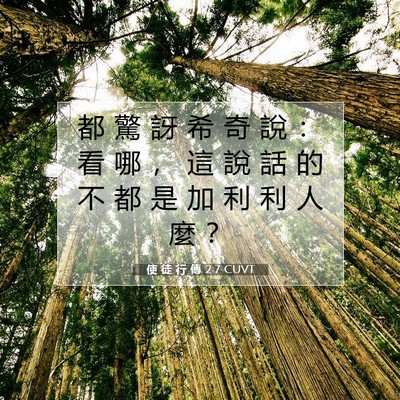 Picture 07 - 使 徒 行 傳 2:7 CUVT - 都 驚 訝 希 奇 說 ： 看 哪 ， 這 說 - Bible Verse Picture