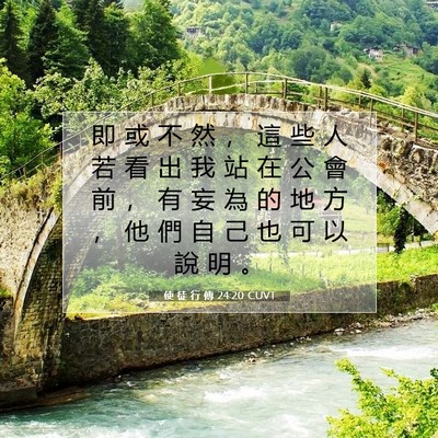 Picture 07 - 使 徒 行 傳 24:20 CUVT - 即 或 不 然 ， 這 些 人 若 看 出 我 - Bible Verse Picture