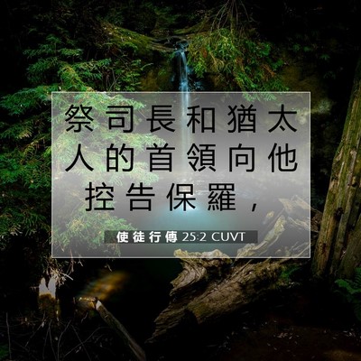 Picture 07 - 使 徒 行 傳 25:2 CUVT - 祭 司 長 和 猶 太 人 的 首 領 向 他 - Bible Verse Picture