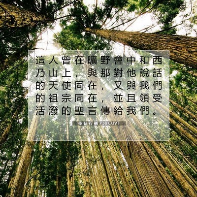 Picture 07 - 使 徒 行 傳 7:38 CUVT - 這 人 曾 在 曠 野 會 中 和 西 乃 山 - Bible Verse Picture