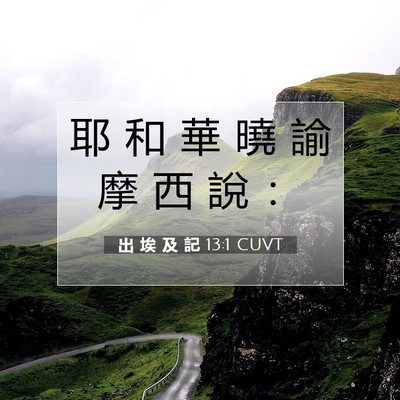 Picture 07 - 出 埃 及 記 13:1 CUVT - 耶 和 華 曉 諭 摩 西 說 - Bible Verse Picture