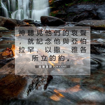 Picture 07 - 出 埃 及 記 2:24 CUVT - 神 聽 見 他 們 的 哀 聲 ， 就 記 念 - Bible Verse Picture