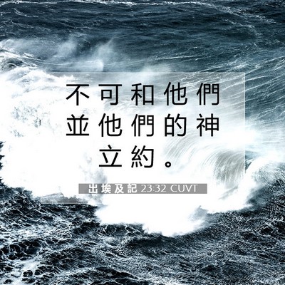 Picture 07 - 出 埃 及 記 23:32 CUVT - 不 可 和 他 們 並 他 們 的 神 立 約 - Bible Verse Picture