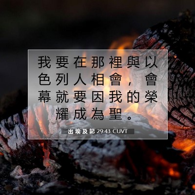 Picture 07 - 出 埃 及 記 29:43 CUVT - 我 要 在 那 裡 與 以 色 列 人 相 會 - Bible Verse Picture