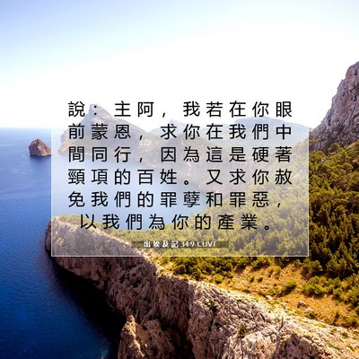 Picture 07 - 出 埃 及 記 34:9 CUVT - 說 ： 主 阿 ， 我 若 在 你 眼 前 蒙 - Bible Verse Picture