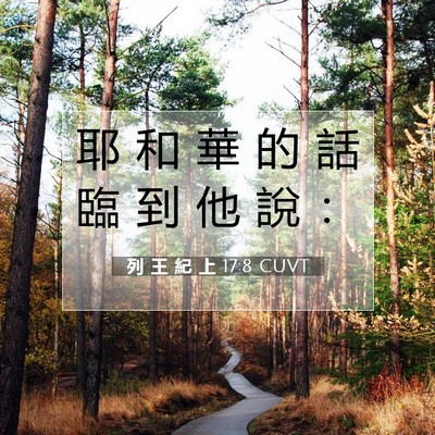 Picture 07 - 列 王 紀 上 17:8 CUVT - 耶 和 華 的 話 臨 到 他 說 - Bible Verse Picture