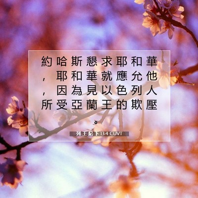 Picture 07 - 列 王 紀 下 13:4 CUVT - 約 哈 斯 懇 求 耶 和 華 ， 耶 和 華 - Bible Verse Picture