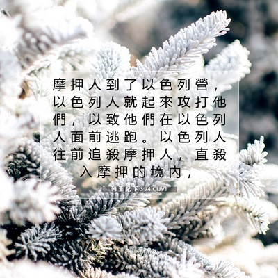 Picture 07 - 列 王 紀 下 3:24 CUVT - 摩 押 人 到 了 以 色 列 營 ， 以 色 - Bible Verse Picture