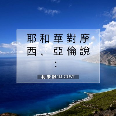 Picture 07 - 利 未 記 11:1 CUVT - 耶 和 華 對 摩 西 、 亞 倫 說 - Bible Verse Picture