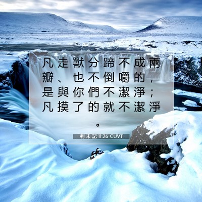 Picture 07 - 利 未 記 11:26 CUVT - 凡 走 獸 分 蹄 不 成 兩 瓣 、 也 不 - Bible Verse Picture
