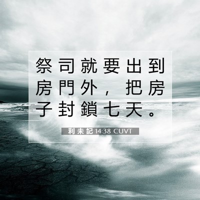 Picture 07 - 利 未 記 14:38 CUVT - 祭 司 就 要 出 到 房 門 外 ， 把 房 - Bible Verse Picture