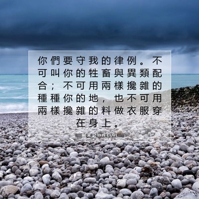 Picture 07 - 利 未 記 19:19 CUVT - 你 們 要 守 我 的 律 例 。 不 可 叫 - Bible Verse Picture