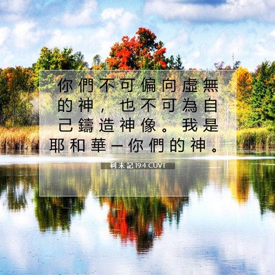 Picture 07 - 利 未 記 19:4 CUVT - 你 們 不 可 偏 向 虛 無 的 神 ， 也 - Bible Verse Picture