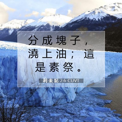 Picture 07 - 利 未 記 2:6 CUVT - 分 成 塊 子 ， 澆 上 油 ； 這 是 素 - Bible Verse Picture