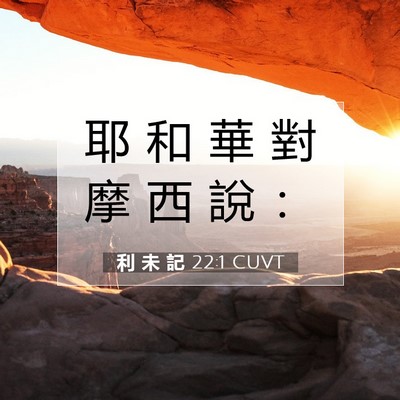 Picture 07 - 利 未 記 22:1 CUVT - 耶 和 華 對 摩 西 說 - Bible Verse Picture
