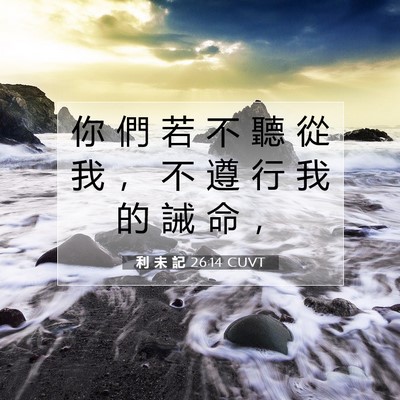 Picture 07 - 利 未 記 26:14 CUVT - 你 們 若 不 聽 從 我 ， 不 遵 行 我 - Bible Verse Picture
