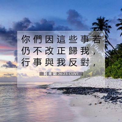 Picture 07 - 利 未 記 26:23 CUVT - 你 們 因 這 些 事 若 仍 不 改 正 歸 - Bible Verse Picture