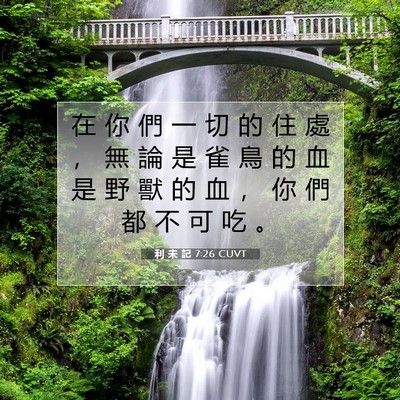 Picture 07 - 利 未 記 7:26 CUVT - 在 你 們 一 切 的 住 處 ， 無 論 是 - Bible Verse Picture