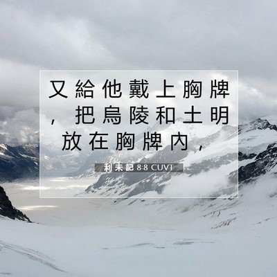 Picture 07 - 利 未 記 8:8 CUVT - 又 給 他 戴 上 胸 牌 ， 把 烏 陵 和 - Bible Verse Picture
