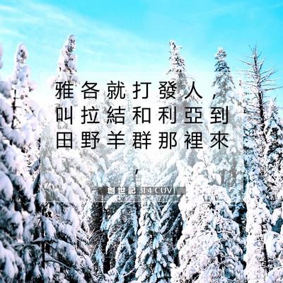 Picture 07 - 創 世 記 31:4 CUVT - 雅 各 就 打 發 人 ， 叫 拉 結 和 利 - Bible Verse Picture
