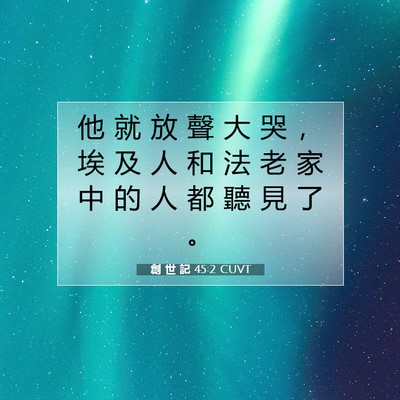 Picture 07 - 創 世 記 45:2 CUVT - 他 就 放 聲 大 哭 ， 埃 及 人 和 法 - Bible Verse Picture