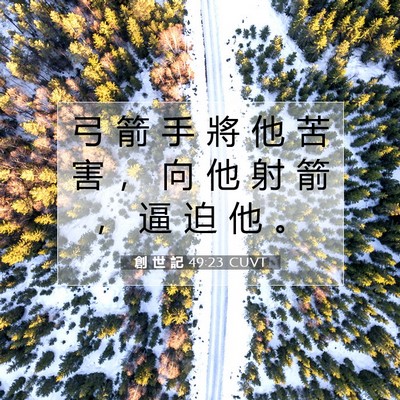 Picture 07 - 創 世 記 49:23 CUVT - 弓 箭 手 將 他 苦 害 ， 向 他 射 箭 - Bible Verse Picture