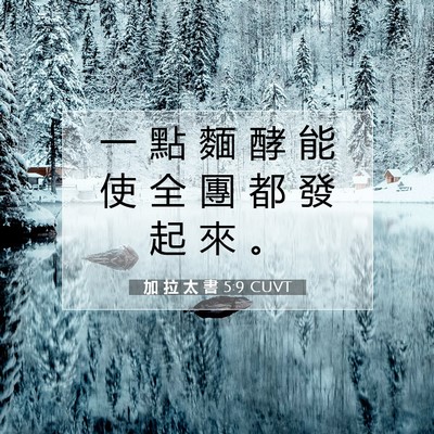 Picture 07 - 加 拉 太 書 5:9 CUVT - 一 點 麵 酵 能 使 全 團 都 發 起 來 - Bible Verse Picture